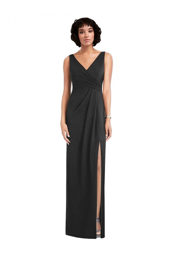 Best Spandex V-Neck Sleeveless V-Back Long Formal Evening Dress Canada