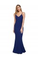 Best Stretch Crepe V-Neck Sleeveless Open Back Long Formal Dress Canada