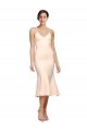 Best Stretch Crepe V-Neck Sleeveless Open Back Midi Length Evening Dress Canada