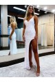 Best Velvet Sequin V-Neck Sleeveless Long Evening Dress Canada