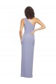 Best Stretch Crepe One Shoulder Sleeveless Smoke Blue Long Formal Evening Dress Canada