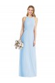 Best Soft Chiffon Halter Neck Sleeveless Long Semi Formal Evening Dress Canada