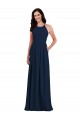 Best Stretch Crepe Halter Neck Sleeveless Open Back Dark Navy Long Semi Formal Evening Dress Canada