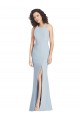 Best Stretch Crepe Halter Neck Sleeveless Open Back Long Evening Dresses Canada