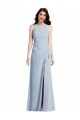 Best Stretch Crepe Halter Neck Sleeveless Long Formal Dress Canada