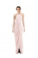 Best Stretch Crepe Halter Neck Sleeveless Long Semi Formal Evening Dress Canada
