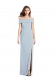 Best Stretch Crepe Off the Shoulder Sleeveless Trumpet Long Formal Dress Canada