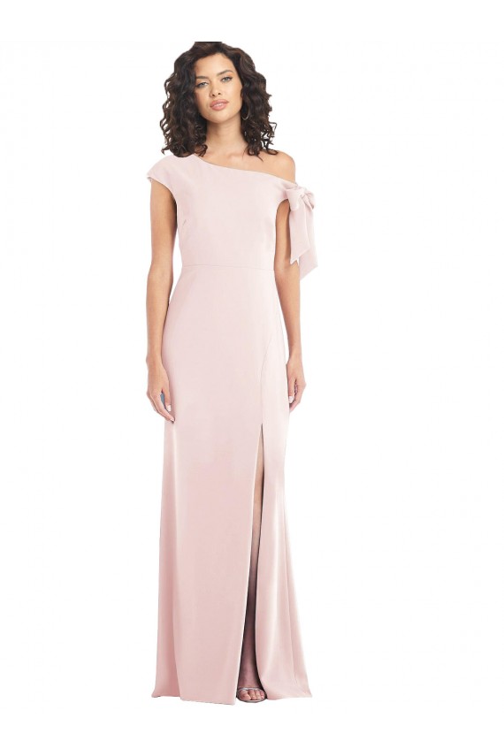 Best Stretch Crepe Off the Shoulder Cap Sleeves Long Formal Evening Dress Canada