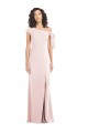Best Stretch Crepe Off the Shoulder Cap Sleeves Long Formal Evening Dress Canada