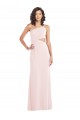 Best Stretch Crepe One Shoulder Sleeveless Pink Long Formal Evening Dress Canada