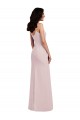 Best Stretch Crepe Spaghetti Straps Sleeveless V-Back Long Formal Evening Dress Canada