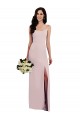 Best Stretch Crepe Spaghetti Straps Sleeveless V-Back Long Formal Evening Dress Canada