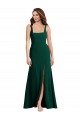 Best Stretch Crepe Square Neck Sleeveless Long Semi Formal Evening Dress Canada
