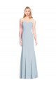 Best Stretch Crepe Sweetheart Sleeveless Low Back Light Sky Blue Long Formal Dress Canada