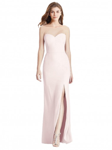 Best Stretch Crepe Sweetheart Sleeveless Low Back Long Semi Formal Evening Dress Canada