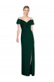 Best Soft Chiffon Spaghetti Straps Cold Shoulder Ever Green Long Semi Formal Evening Dress Canada