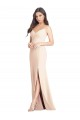 Best Stretch Crepe Spaghetti Straps Sleeveless Long Semi Formal Evening Dress Canada