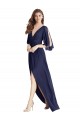 Best Soft Chiffon V-Neck Sleeveless Tie Back Long Semi Formal Evening Dress Canada