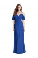 Best Soft Chiffon Spaghetti Straps Cold Shoulder V-Back Long Semi Formal Evening Dress Canada
