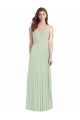 Best Soft Chiffon Spaghetti Straps Cold Shoulder Long Semi Formal Evening Dress Canada