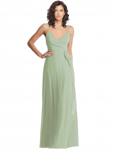 Best Soft Chiffon Spaghetti Straps Sleeveless Long Formal Evening Dress Canada