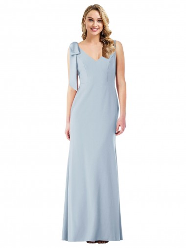 Best Stretch Crepe V-Neck Sleeveless V-Back Long Semi Formal Evening Dress Canada