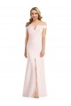 Best Stretch Crepe Off the Shoulder Sleeveless Long Evening Gowns Canada