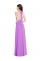 Best Soft Chiffon Halter Neck Sleeveless Open Back Long Formal Evening Dress Canada