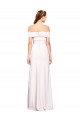 Best Stretch Crepe Off the Shoulder Sleeveless White Long Formal Dress Canada